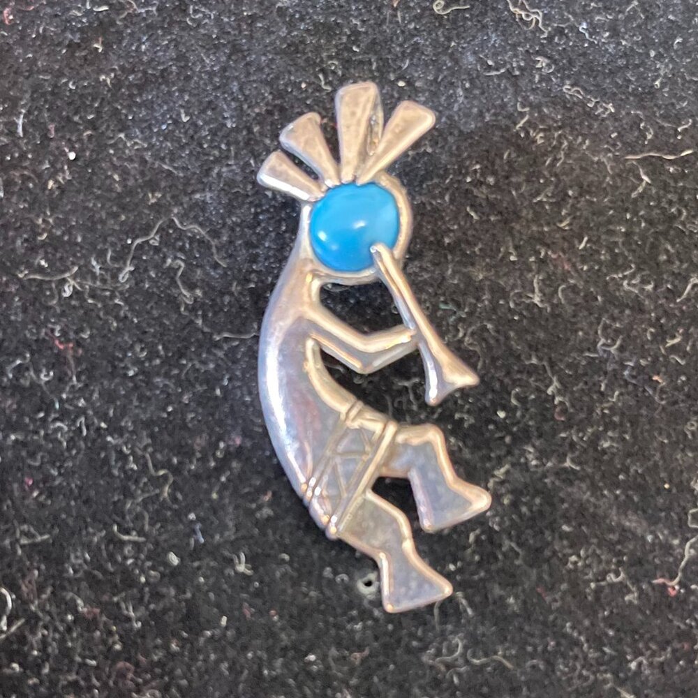 Antique silver and turquoise KoKo Pelmimi Hopi
